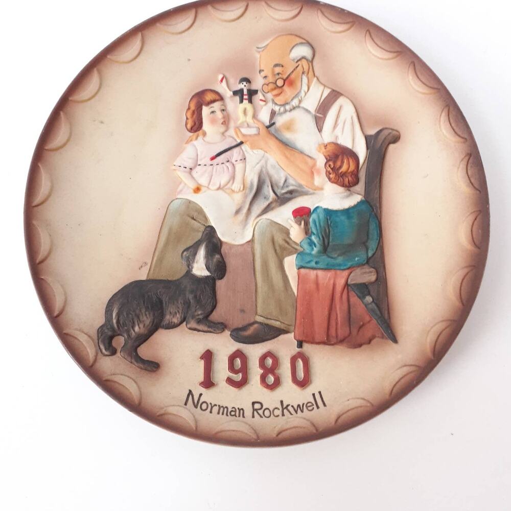 Norman Rockwell Vintage 1980 First Annual Collector Plate The Toymaker Official